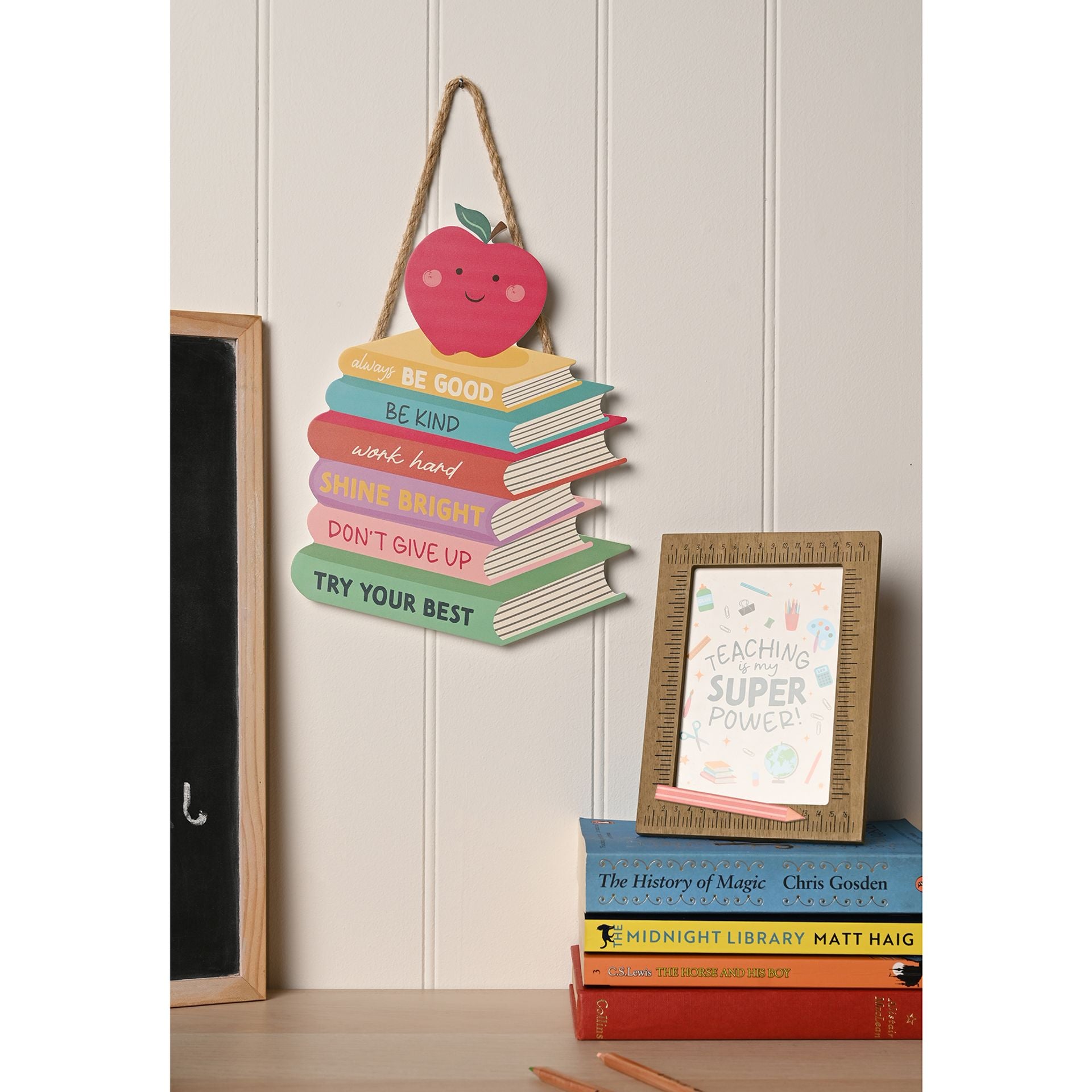 School Years Apple & Books Plaque - Inspire
