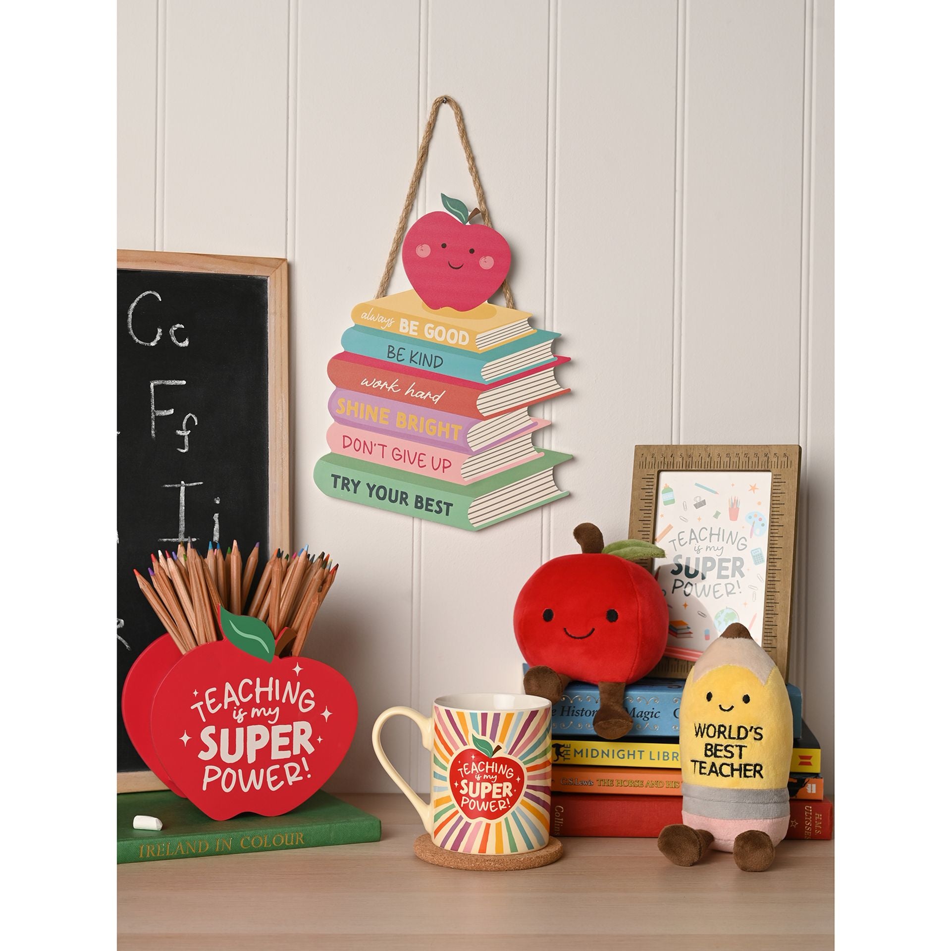 School Years Apple & Books Plaque - Inspire