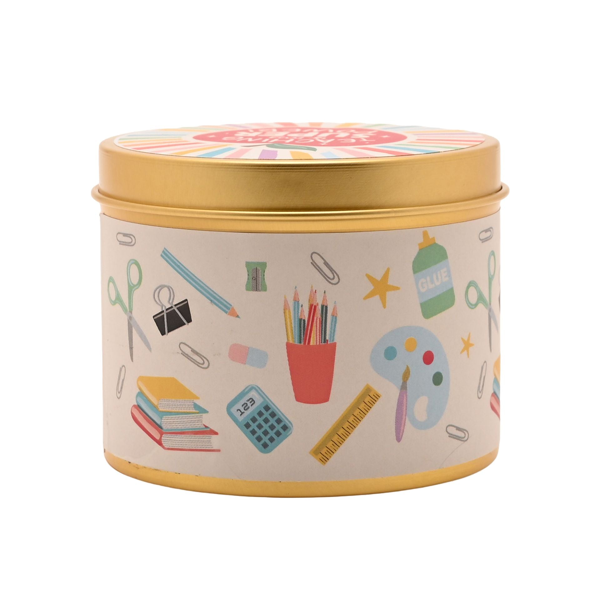 School Years Tin Candle 180g - 7.5cm x 6cm
