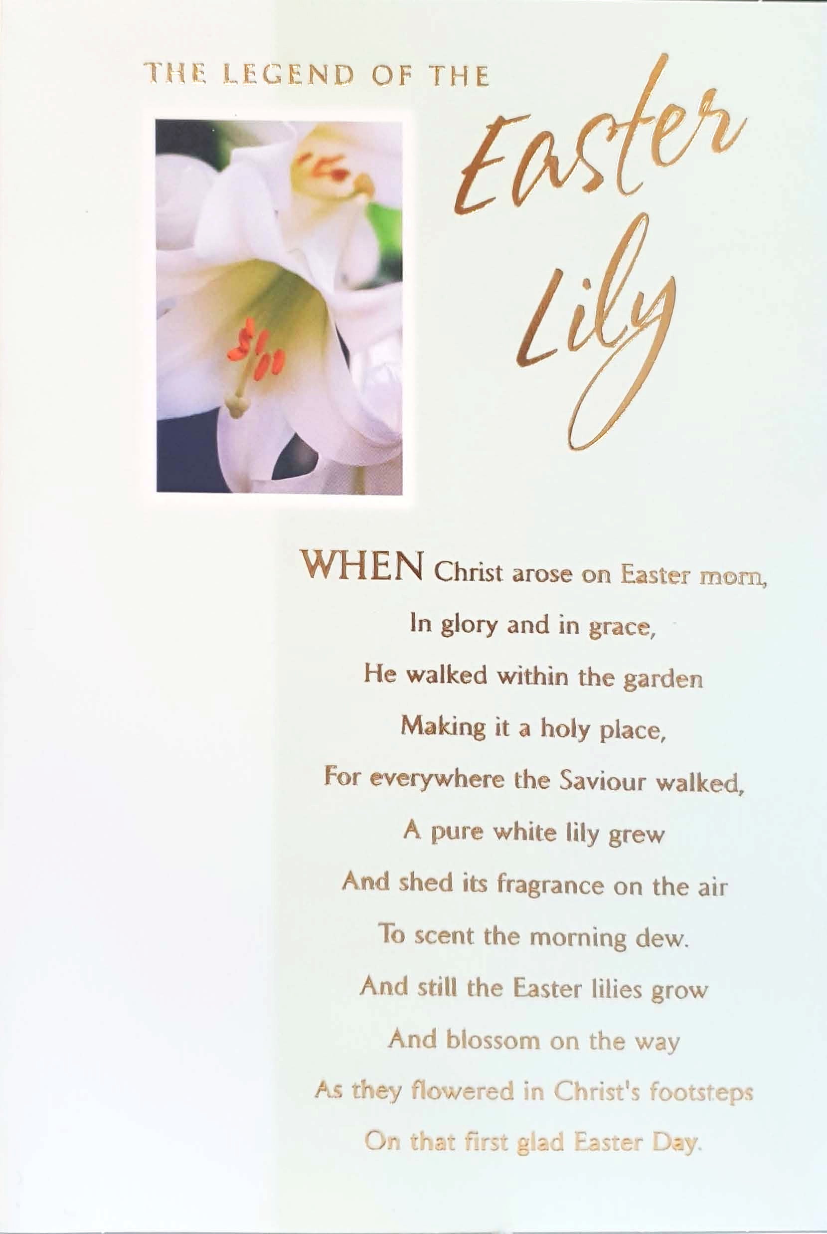 THE LEGEND OF THE EASTER LILY Easter Card