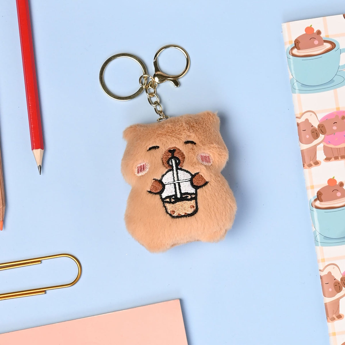 The Feel Good Club Capybara Plush Keyring/Bag Charm