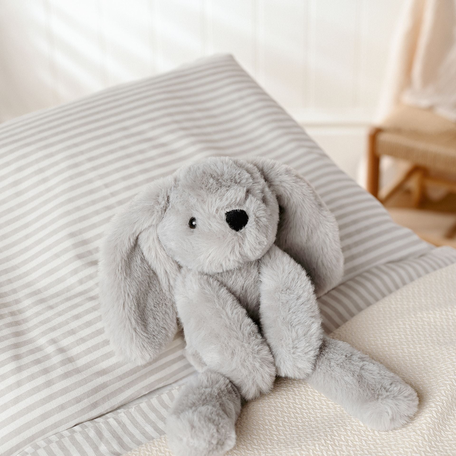 Theo The Plush Long Leg Grey Bunny 35 cm
