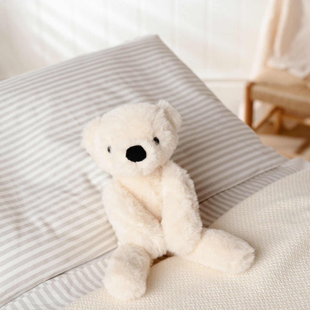 Lola The Long Leg Plush Cream Teddy Bear 30 cm