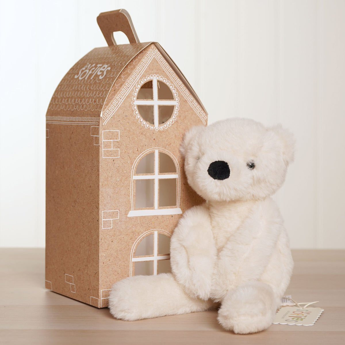 Lola The Long Leg Plush Cream Teddy Bear 30 cm