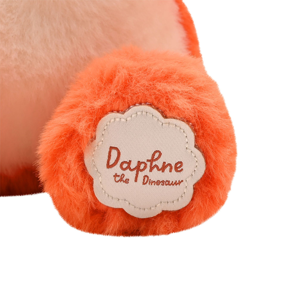 Daphne The Plush Sitting Orange Dinosaur 21 cm