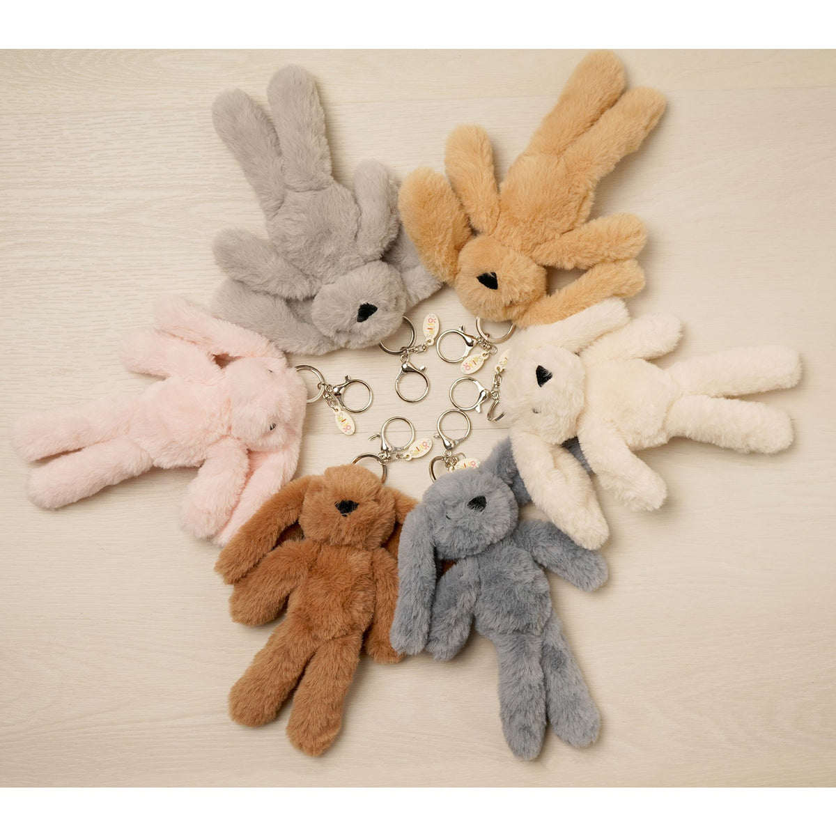Katie The Plush Light Pink Bunny Keyring