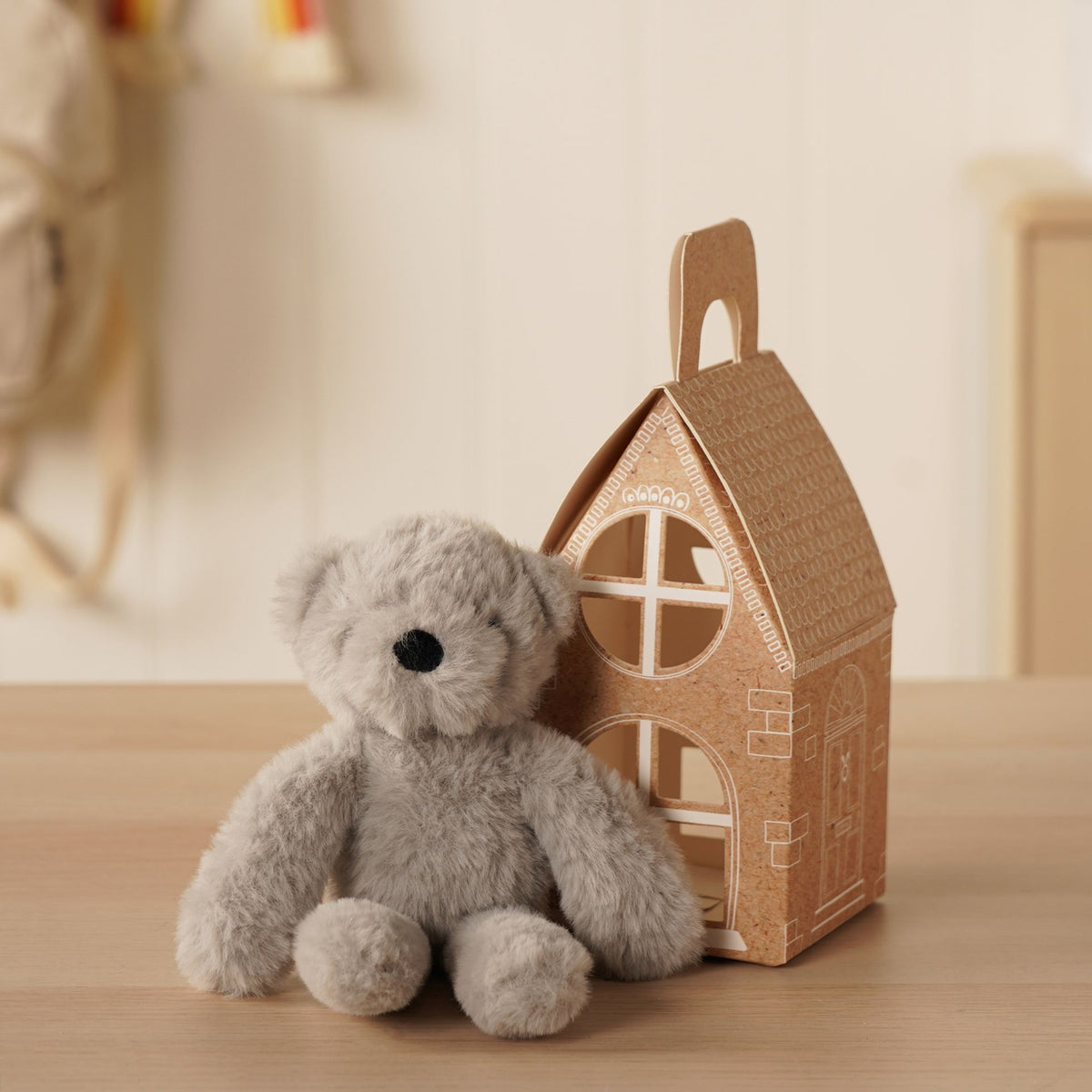 Ste The Plush Light Grey Bear Keyring