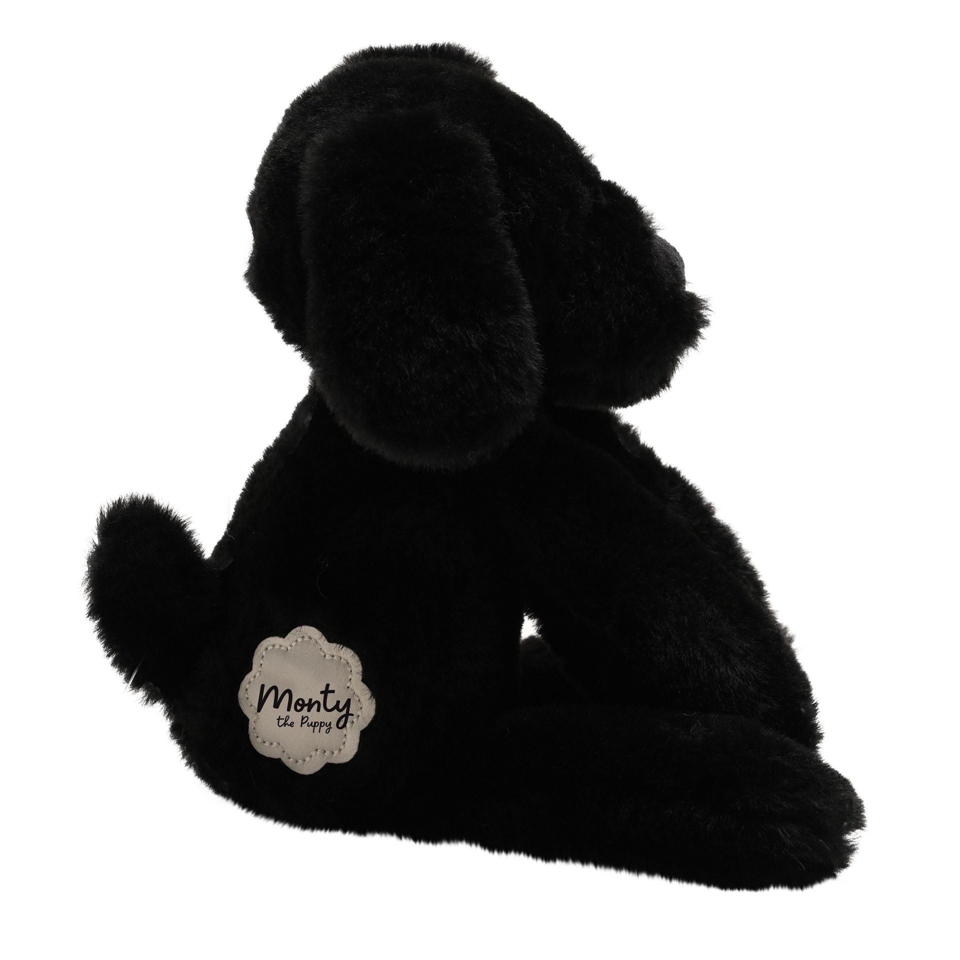 Monty The Plush Long Leg Black Puppy 30cm