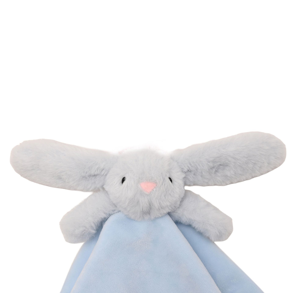 Softies Baby Comforter - Sunny Bunny- Blue Two Side Short Plush 27cm x 27cm