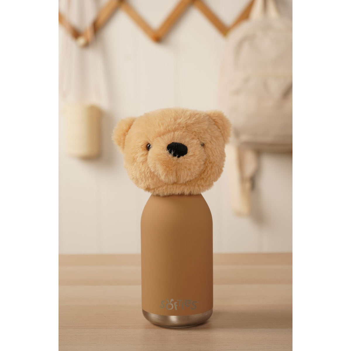 Hudson The Plush Teddy Light Brown Stainless Steel Water Bottle 23cm / 450ml