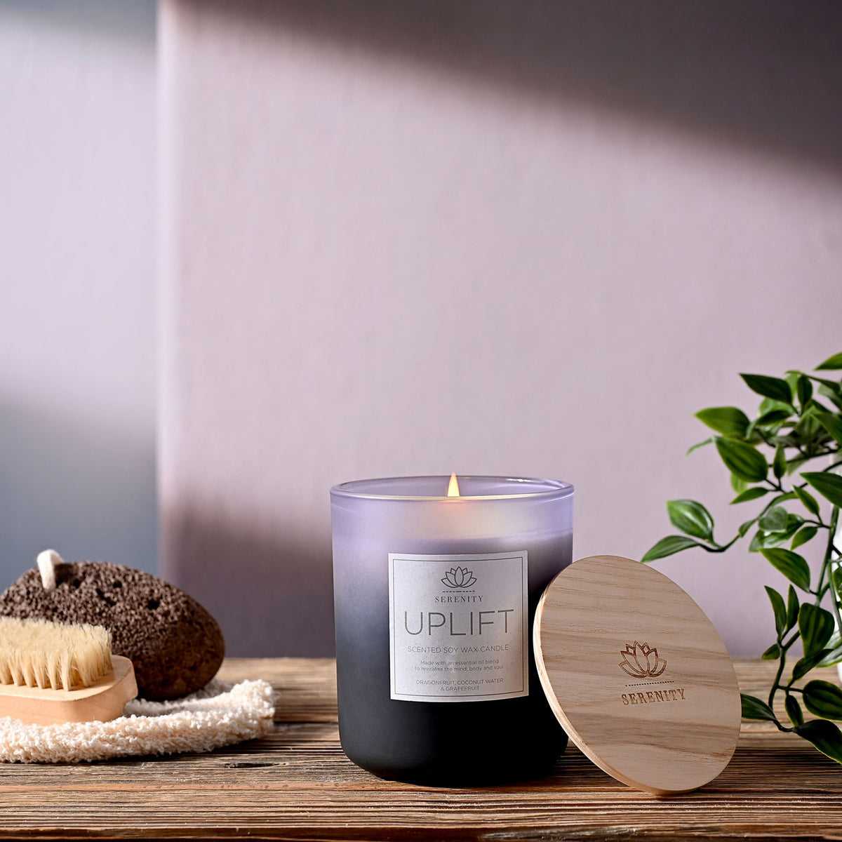 Serenity Uplift Candle 270g Dragonfruit, Coconut, Grapefruit