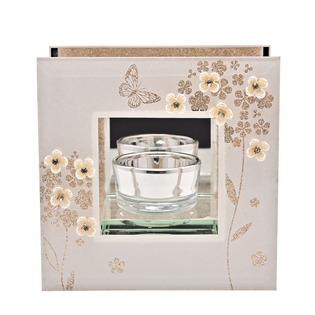 Sophia Glitter Butterfly Tealight Holder