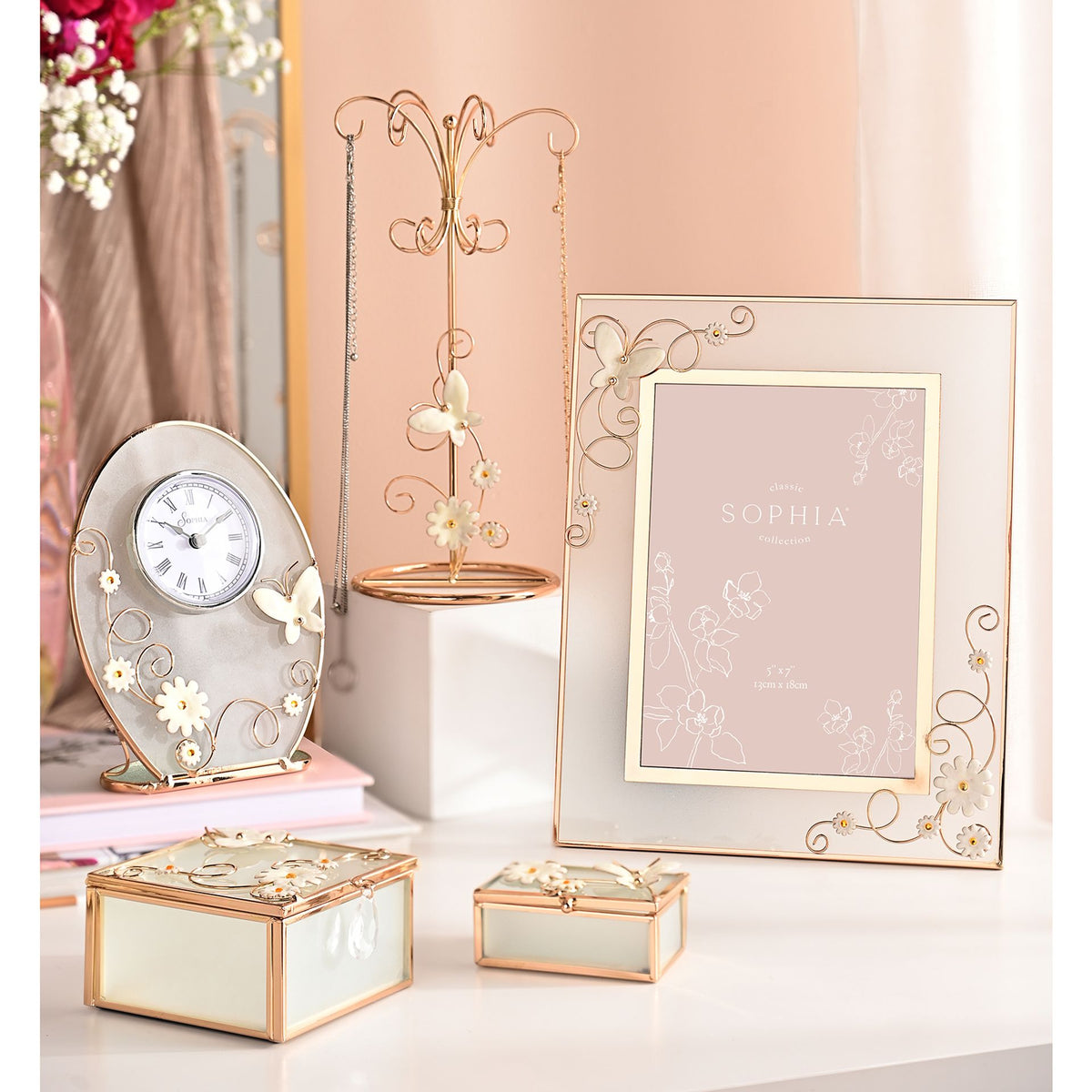 Sophia Classic Champagne Meadow Rectangular Trinket Box