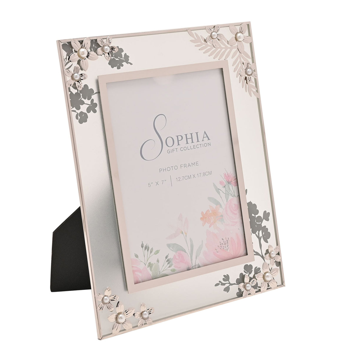 Sophia Classic Silver Daisy Photo Frame 5" x 7"