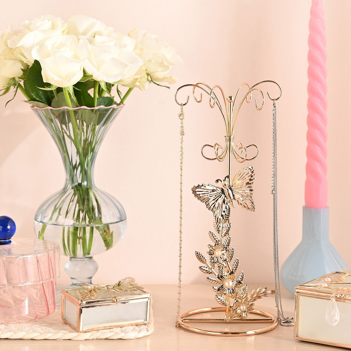 Sophia Classic Gold Butterfly Jewellery Holder