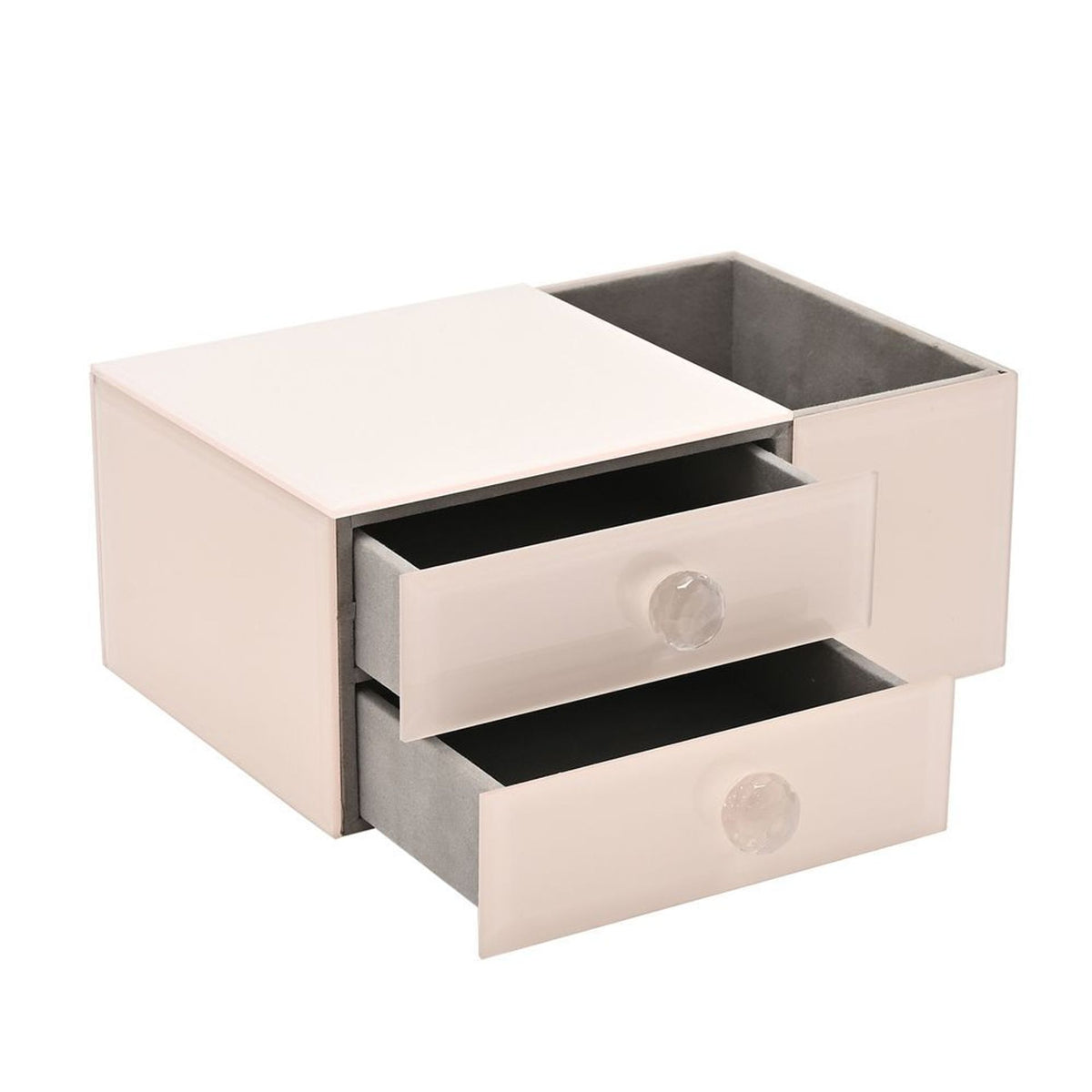 Sophia Classic Nude Glass Jewellery Drawers & Pot
