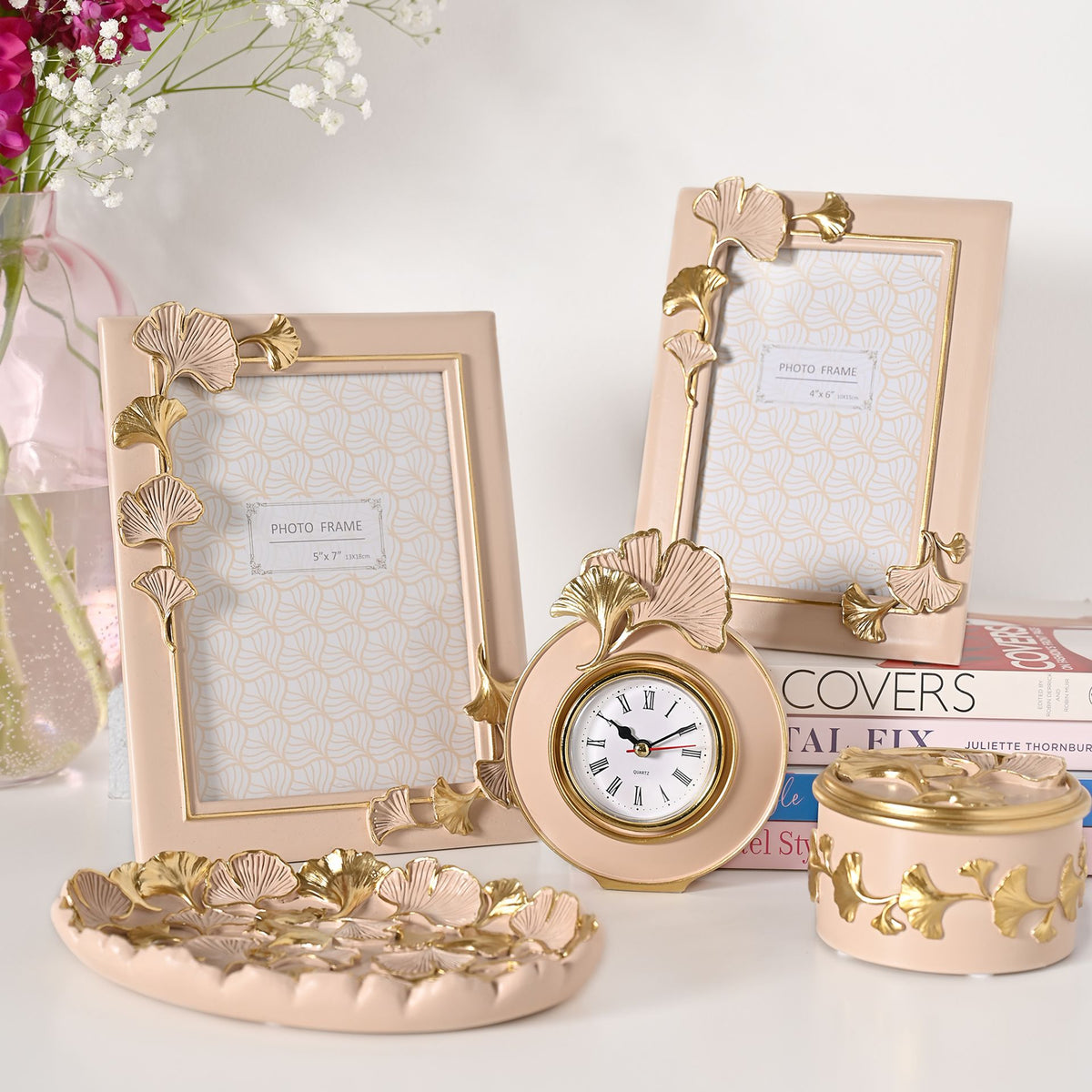Sophia Classic Ginkgo Blush Photo Frame 5" x 7"