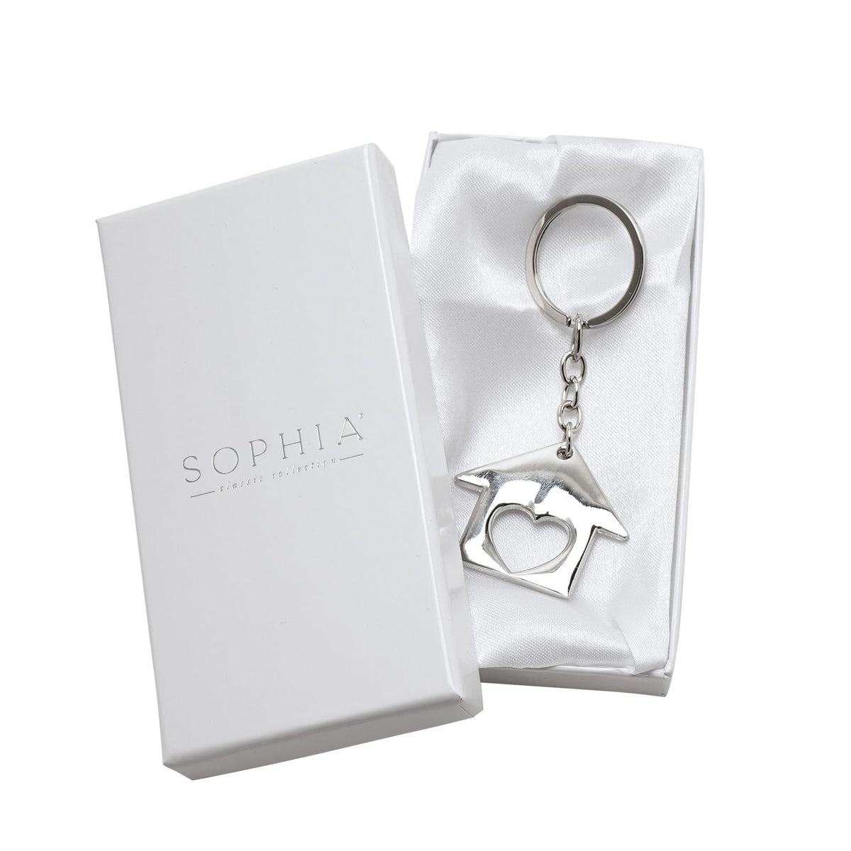 Sophia Classic Heart Home Keyring