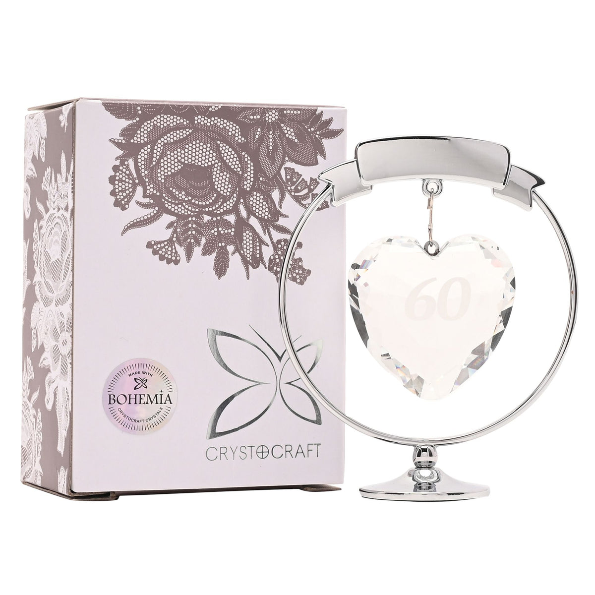 Crystocraft Freestand Crystal Heart - 60