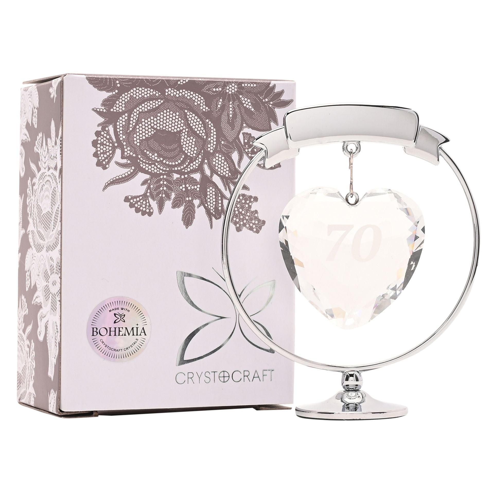 Crystocraft Freestand Crystal Heart - 70