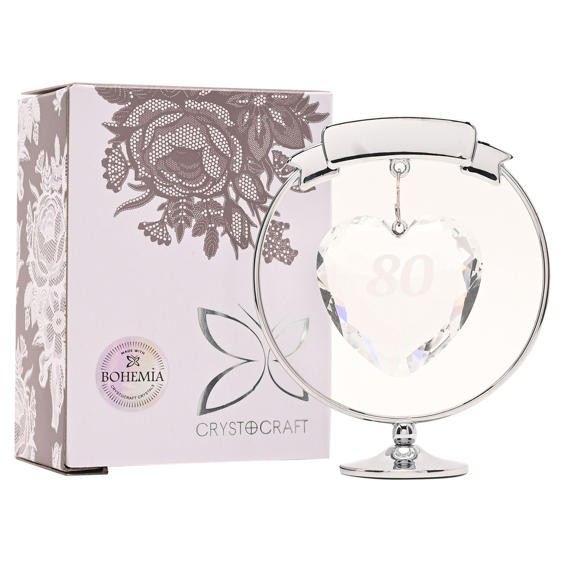 Crystocraft Freestand Crystal Heart - 80