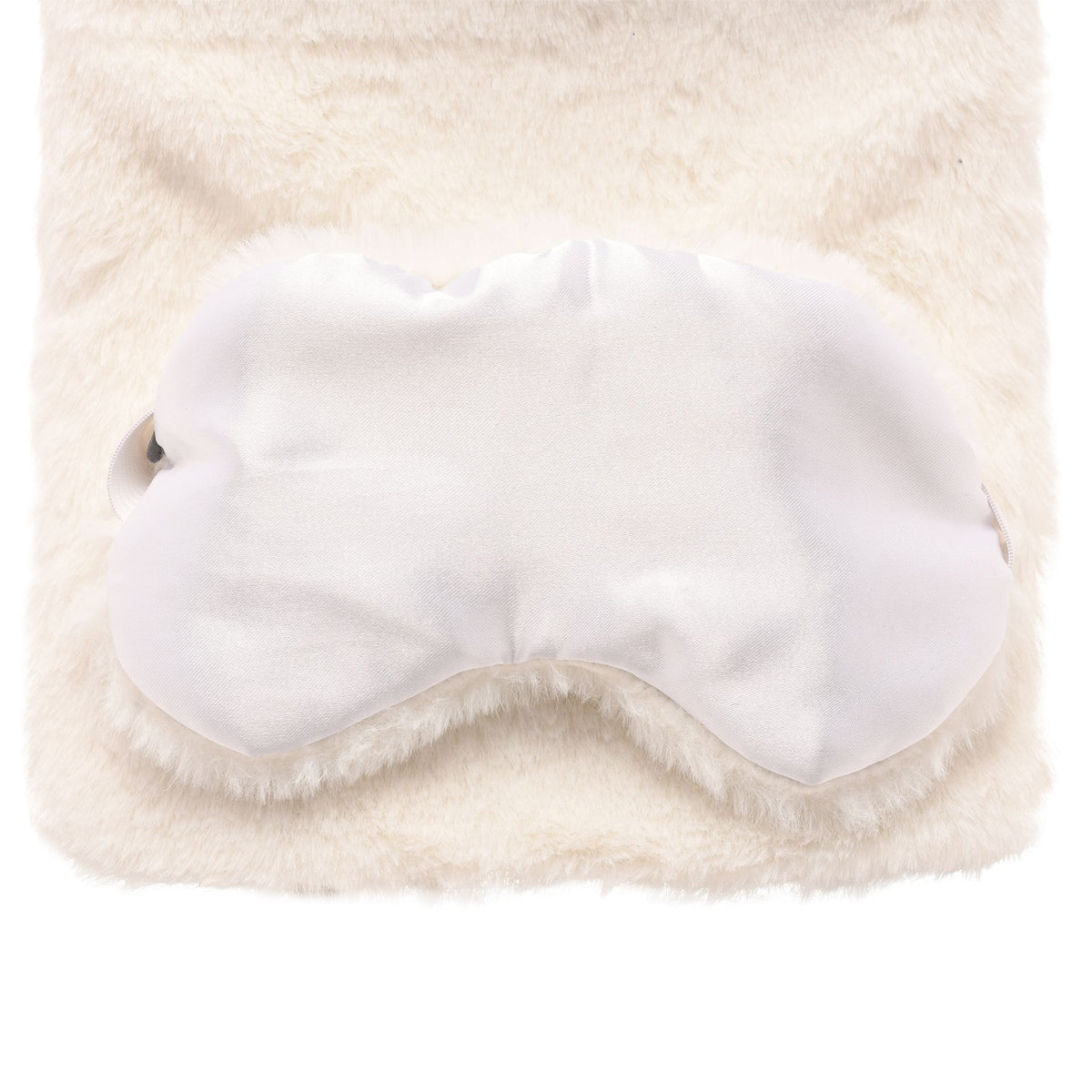 Sophia Layers Snug Hot Water Bottle & Eye Mask Set - White