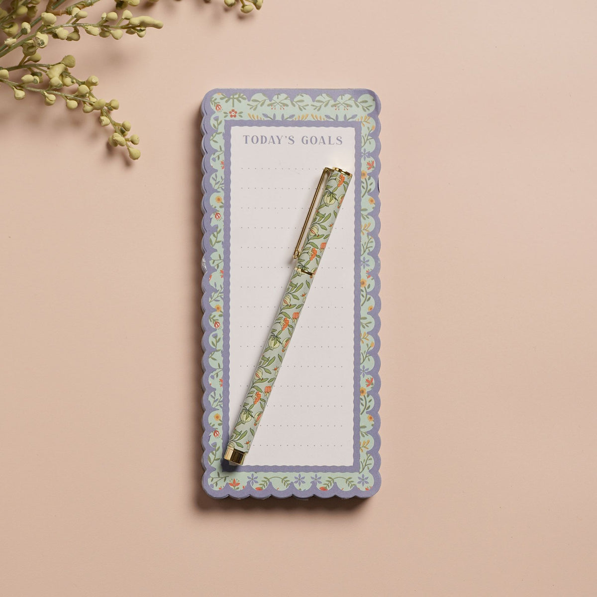 Sophia Lane Floral Pen Pot Pen & Notebook Gift Set