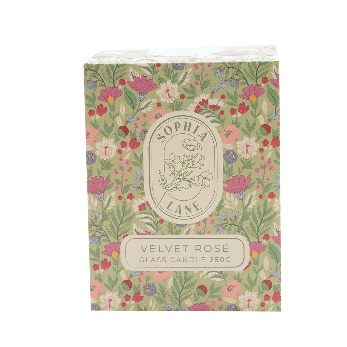 Sophia Lane Velvet Rose Floral Candle - 250g