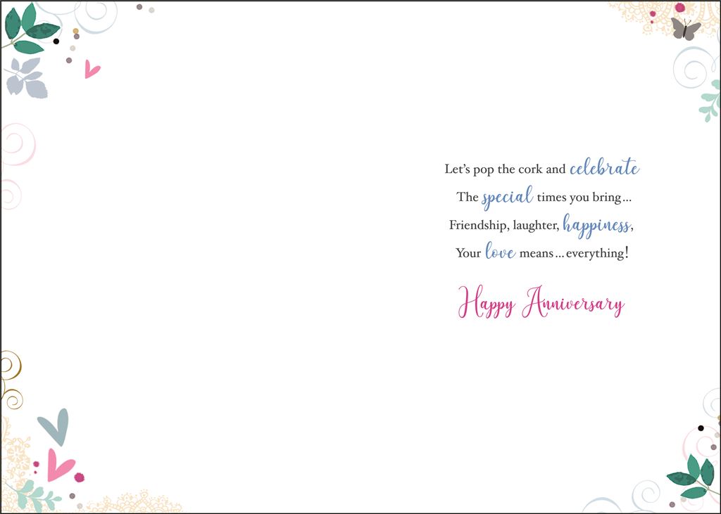Our Anniversary Card - Champagne For Ever