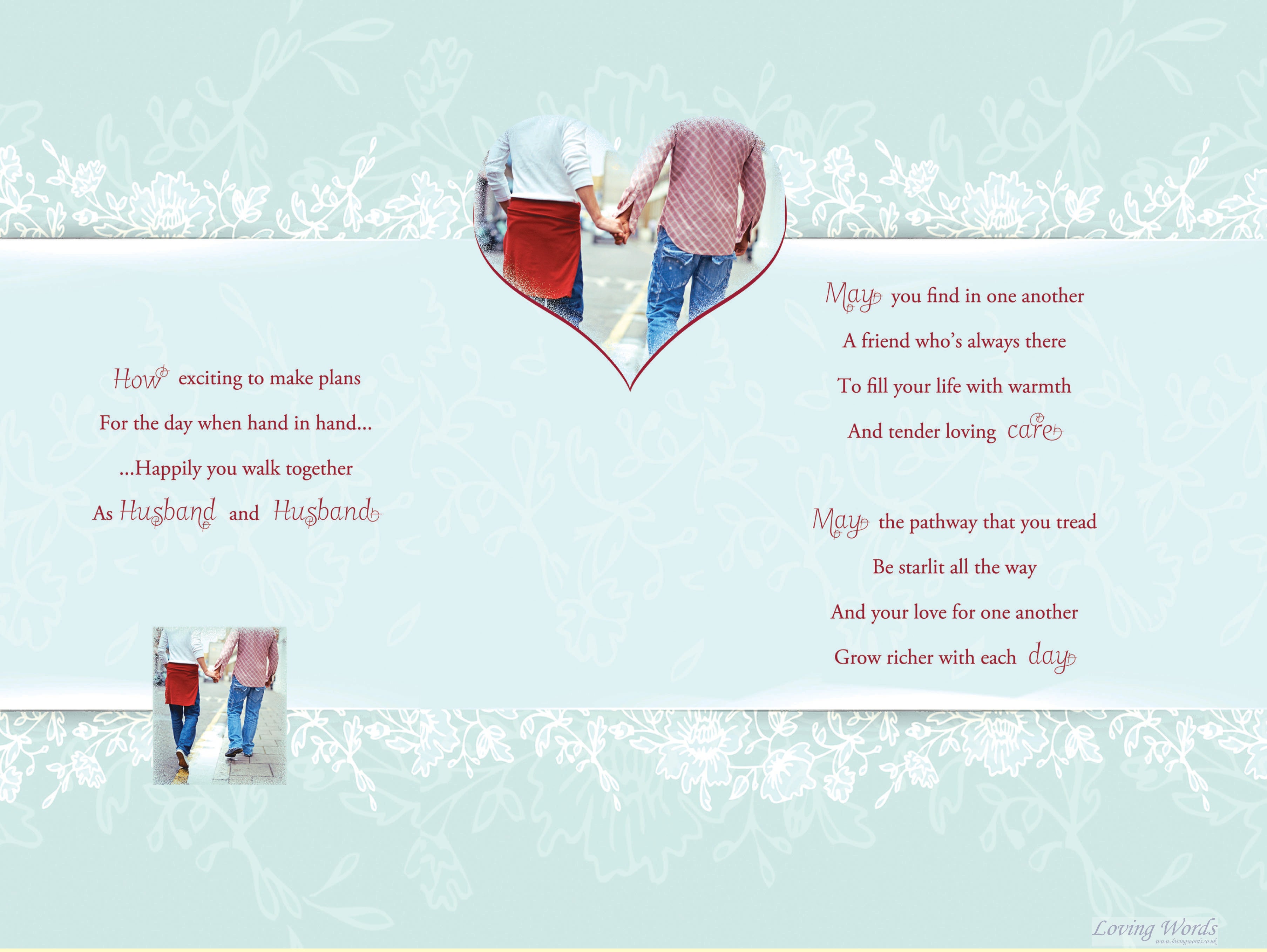 LGBTQ+ Male Couple Engagement Card - Congratulations on Your Wonderful News!