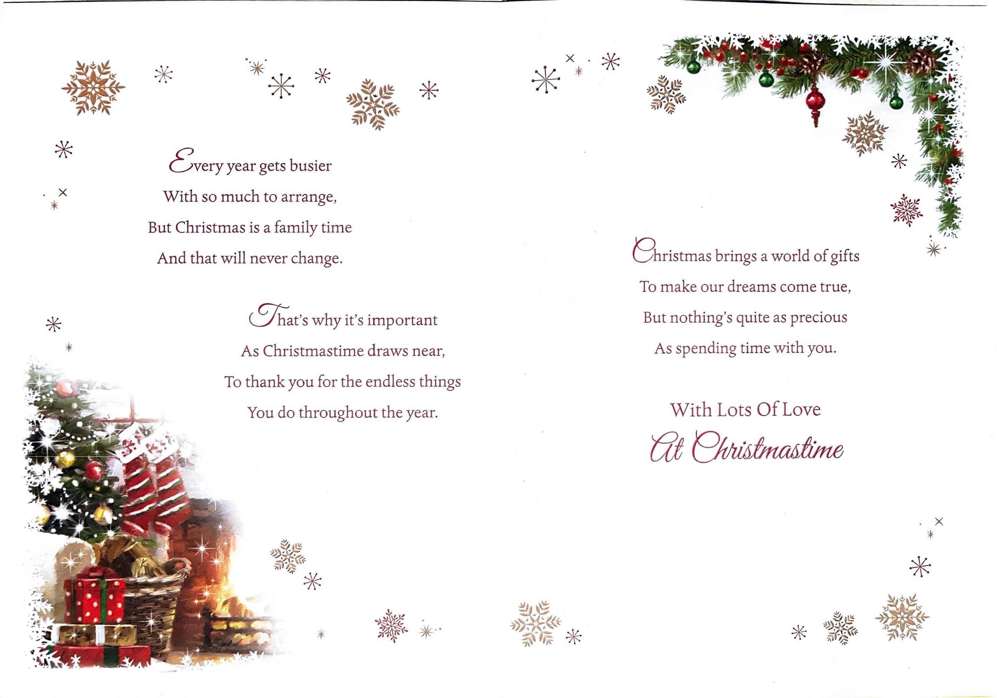 To a Special Dad & His Partner Christmas Card