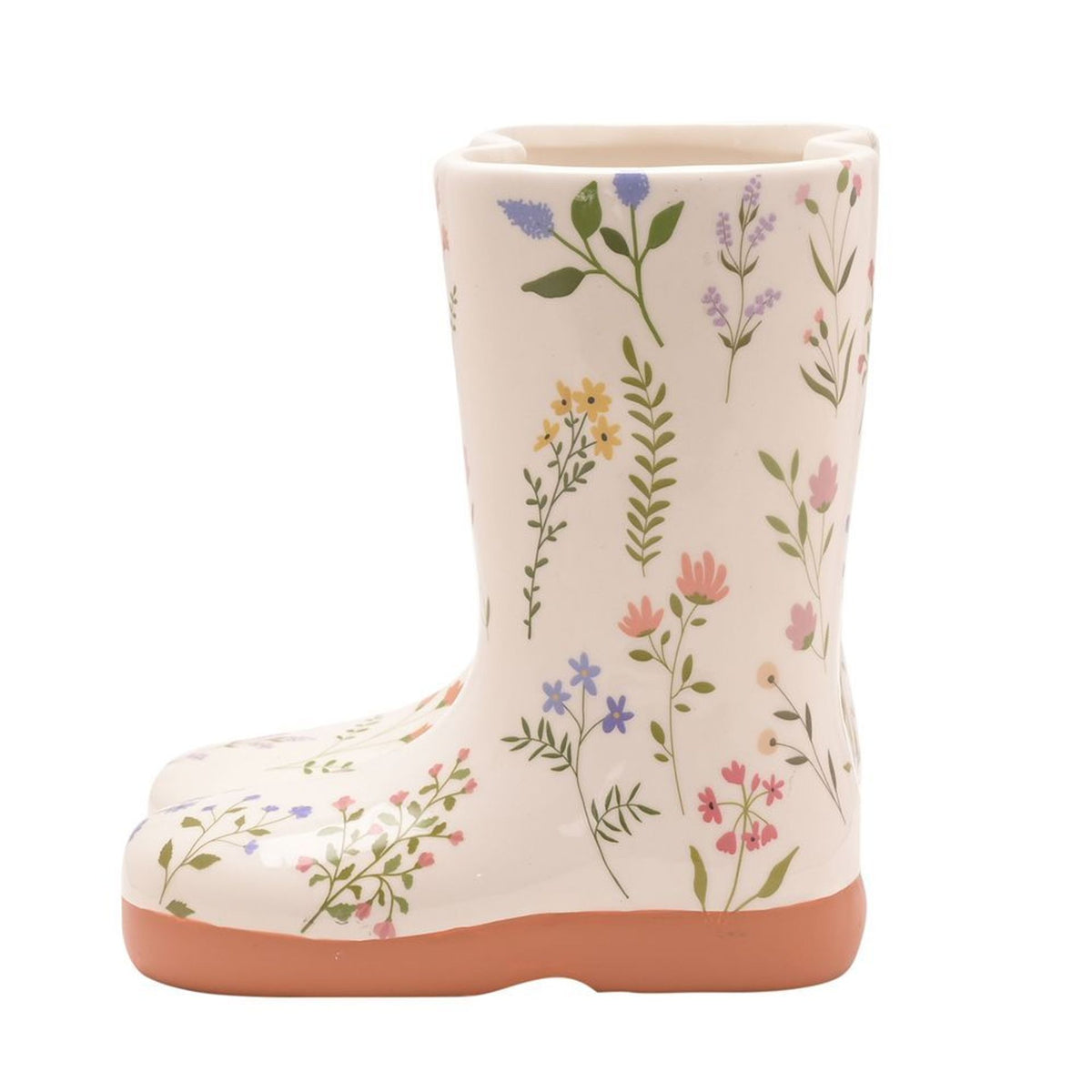 The Cottage Garden Ceramic Vase Small - Floral Wellies