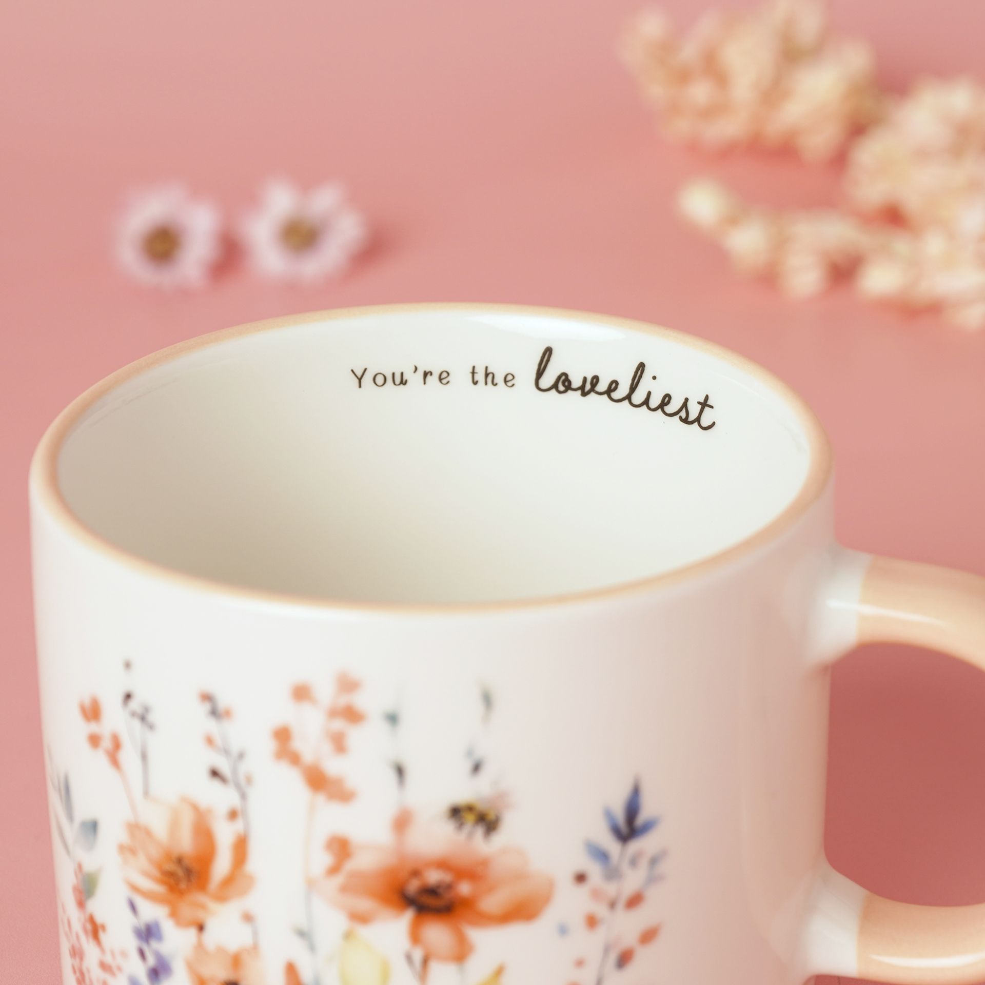 The Cottage Garden Peach Mug - Thank You