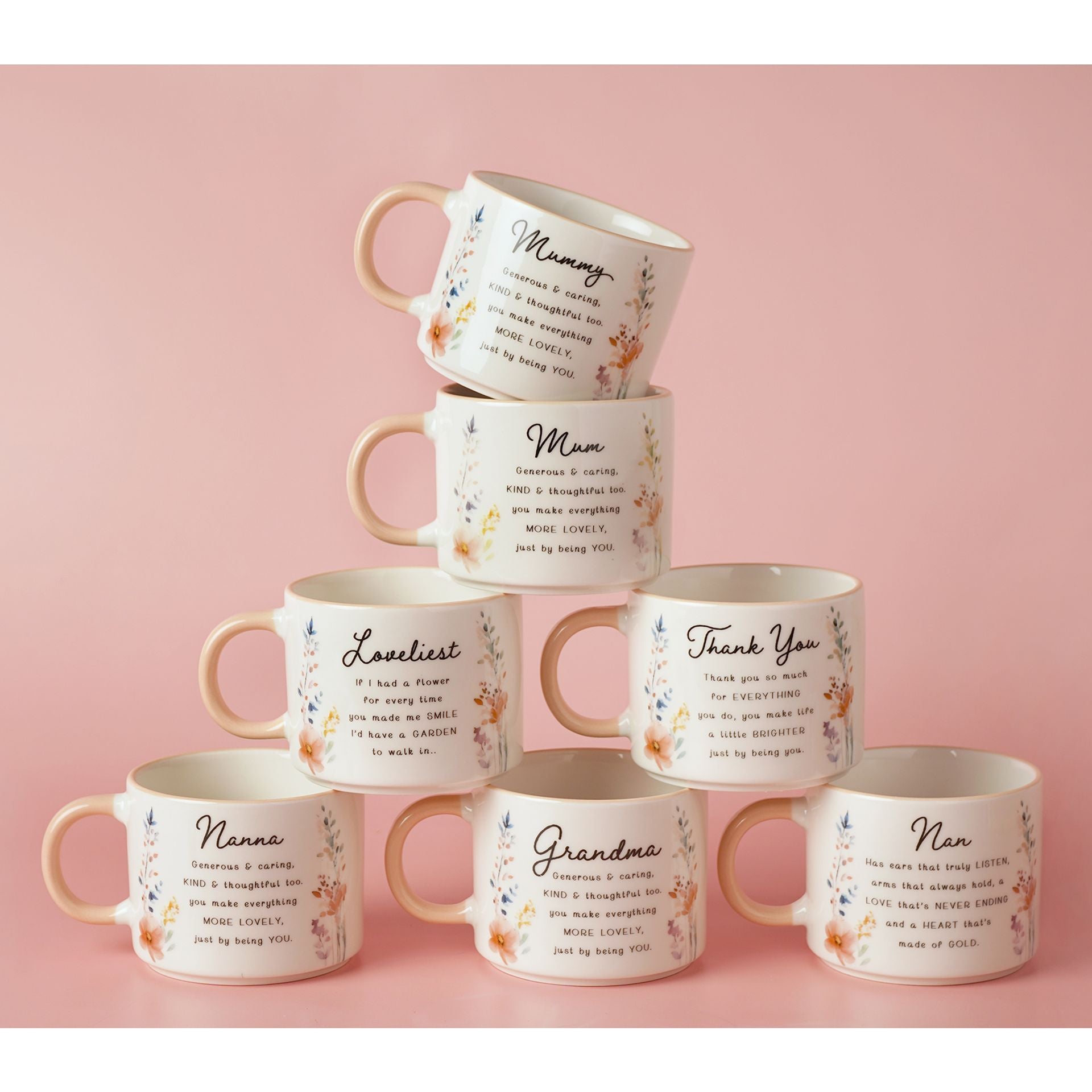 The Cottage Garden Peach Mug - Thank You