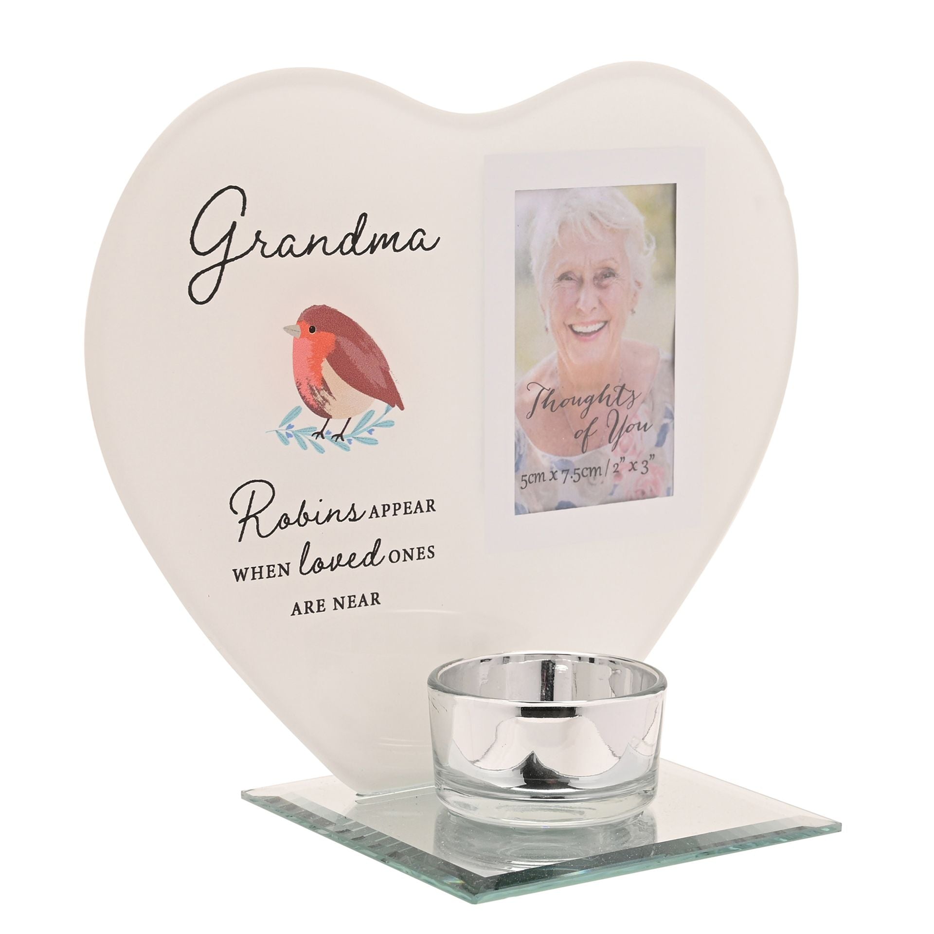 Thoughts of You Tea Light Holder with Photo - Grandma