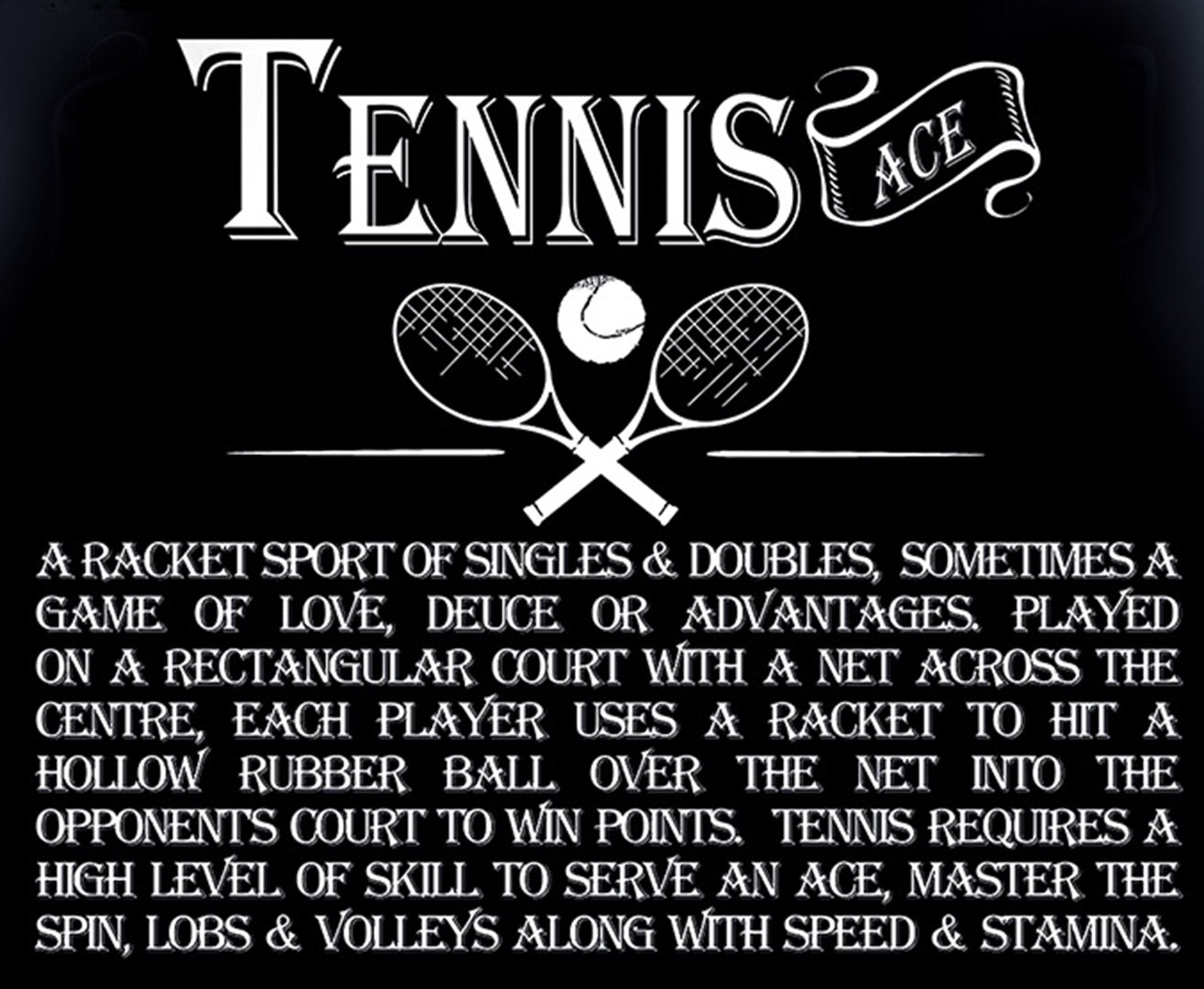 Ultimate Gift For Man Lap Tray Tennis