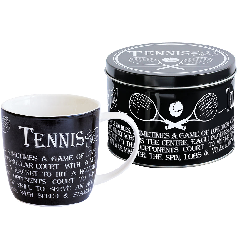 Ultimate Gift For Man Mug in Tin Tennis