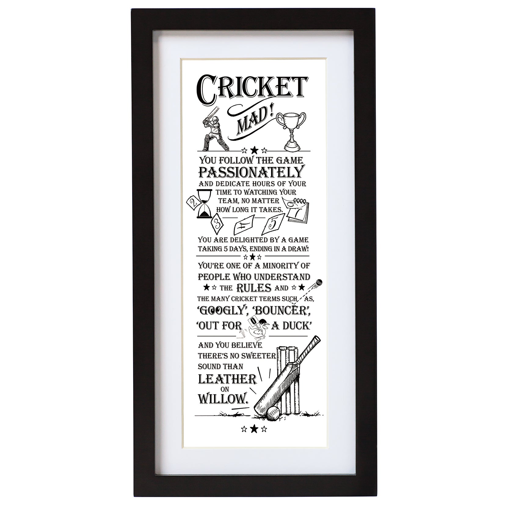 Ultimate Gift For Man Wall Art Cricket