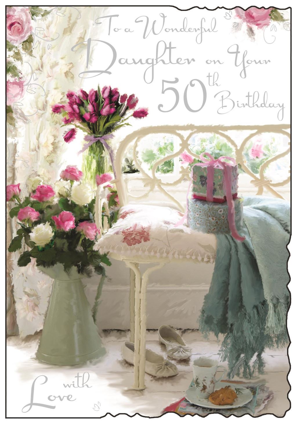 50th Wonderful Daughter Birthday Card