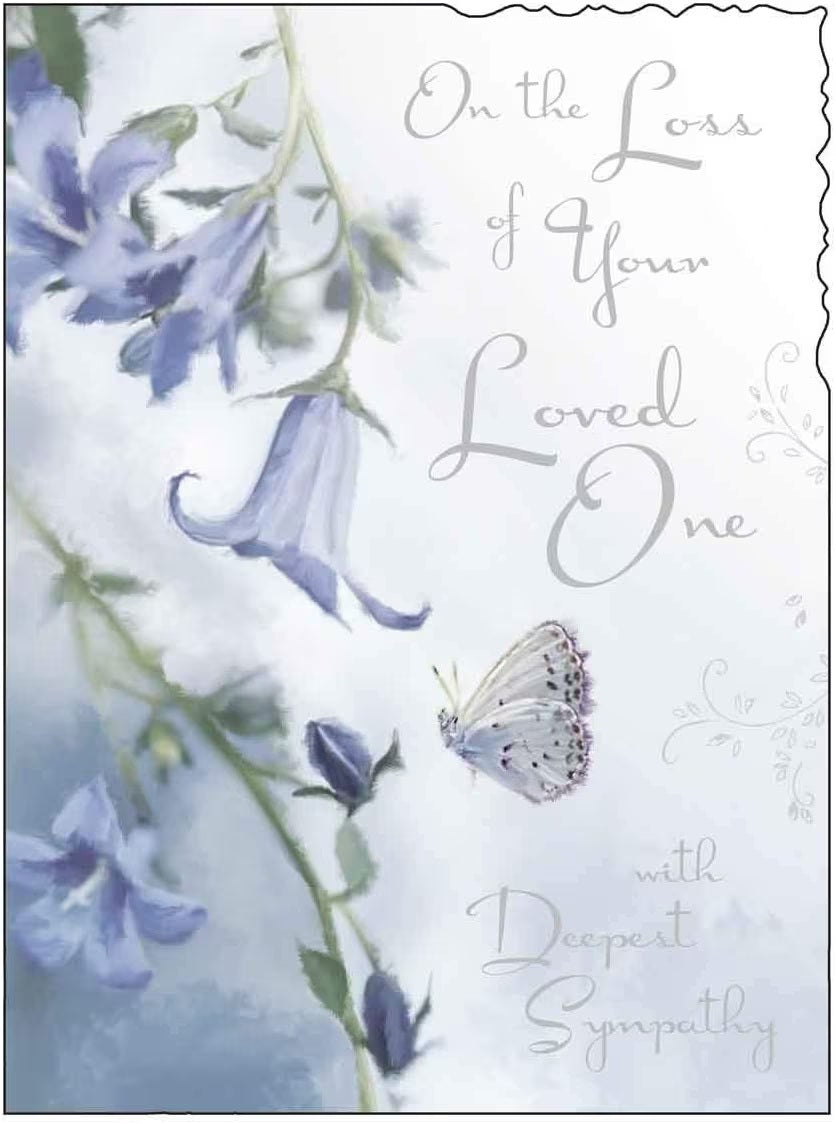 Sympathy Card - Loss Of Your Loved One Silver Embossed