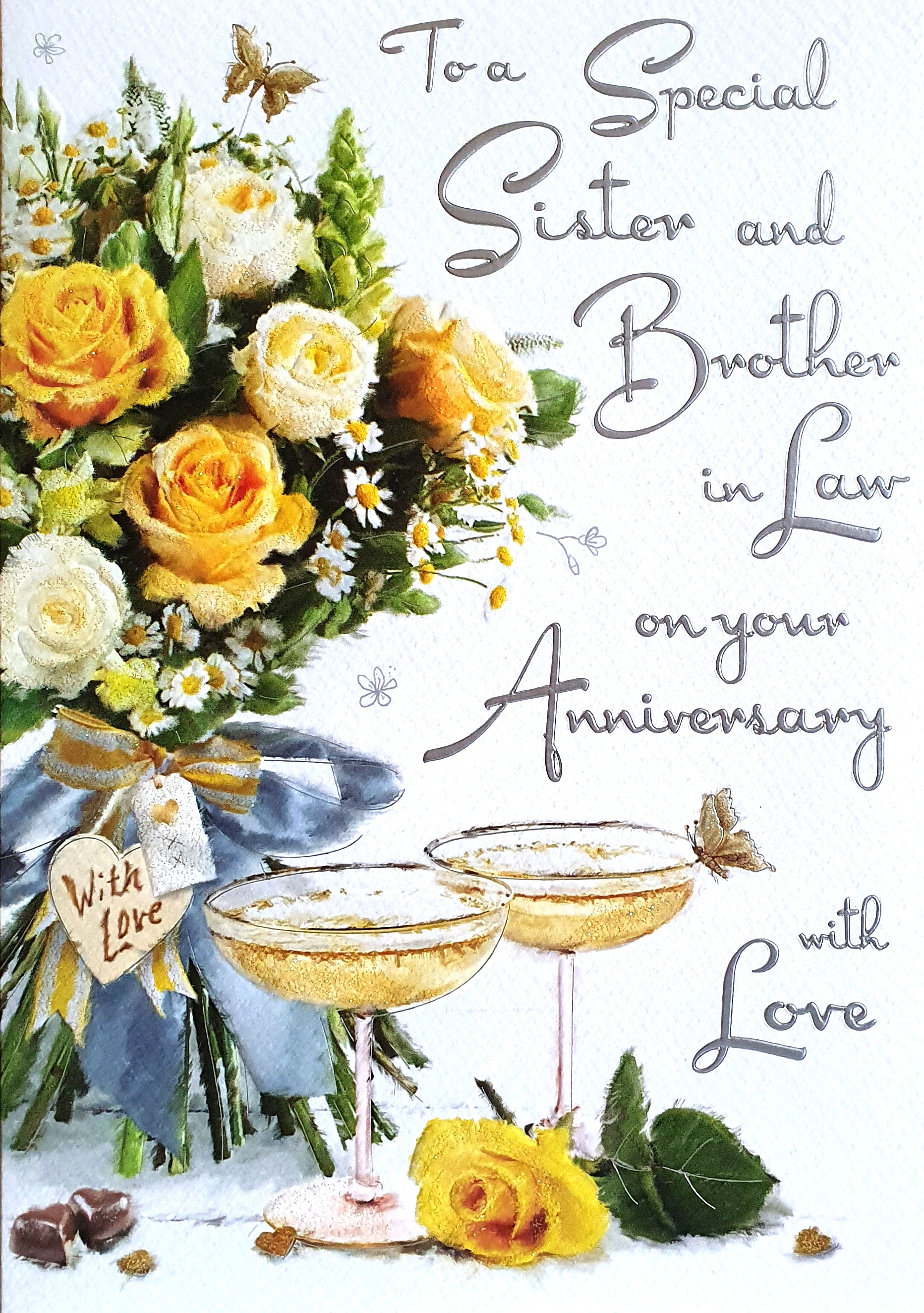 Special Sister and Brother-in-Law Wedding Anniversary Card