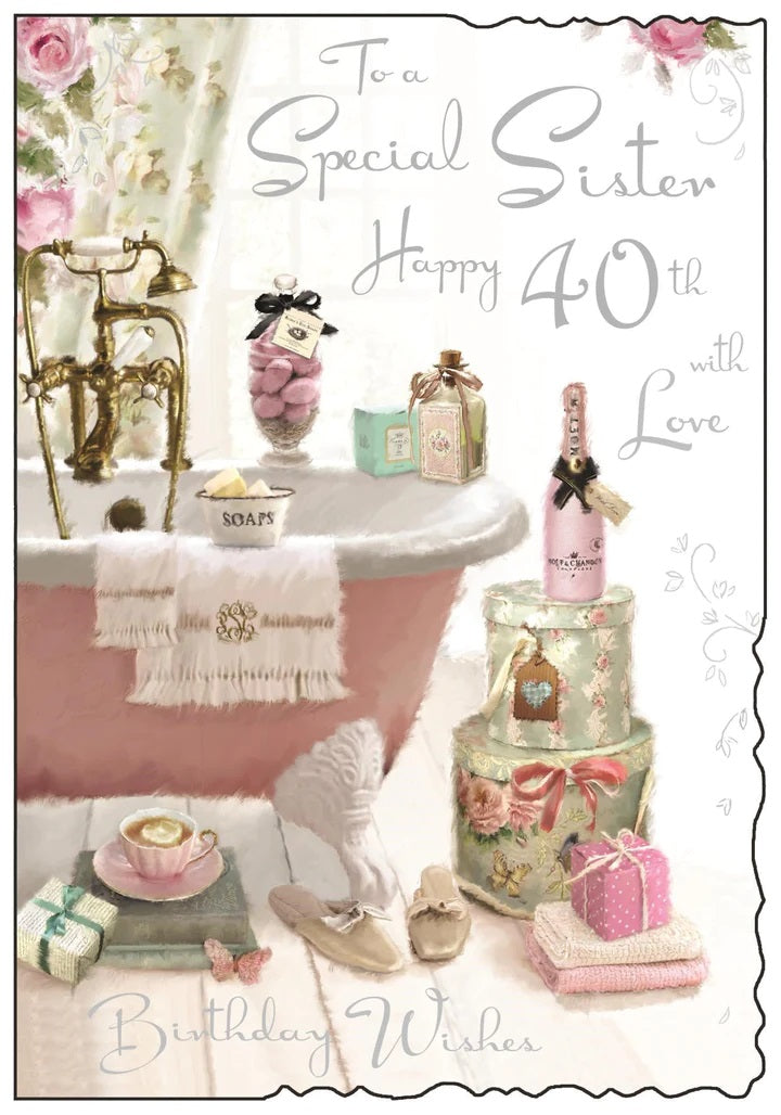 Sister 40th Birthday Card