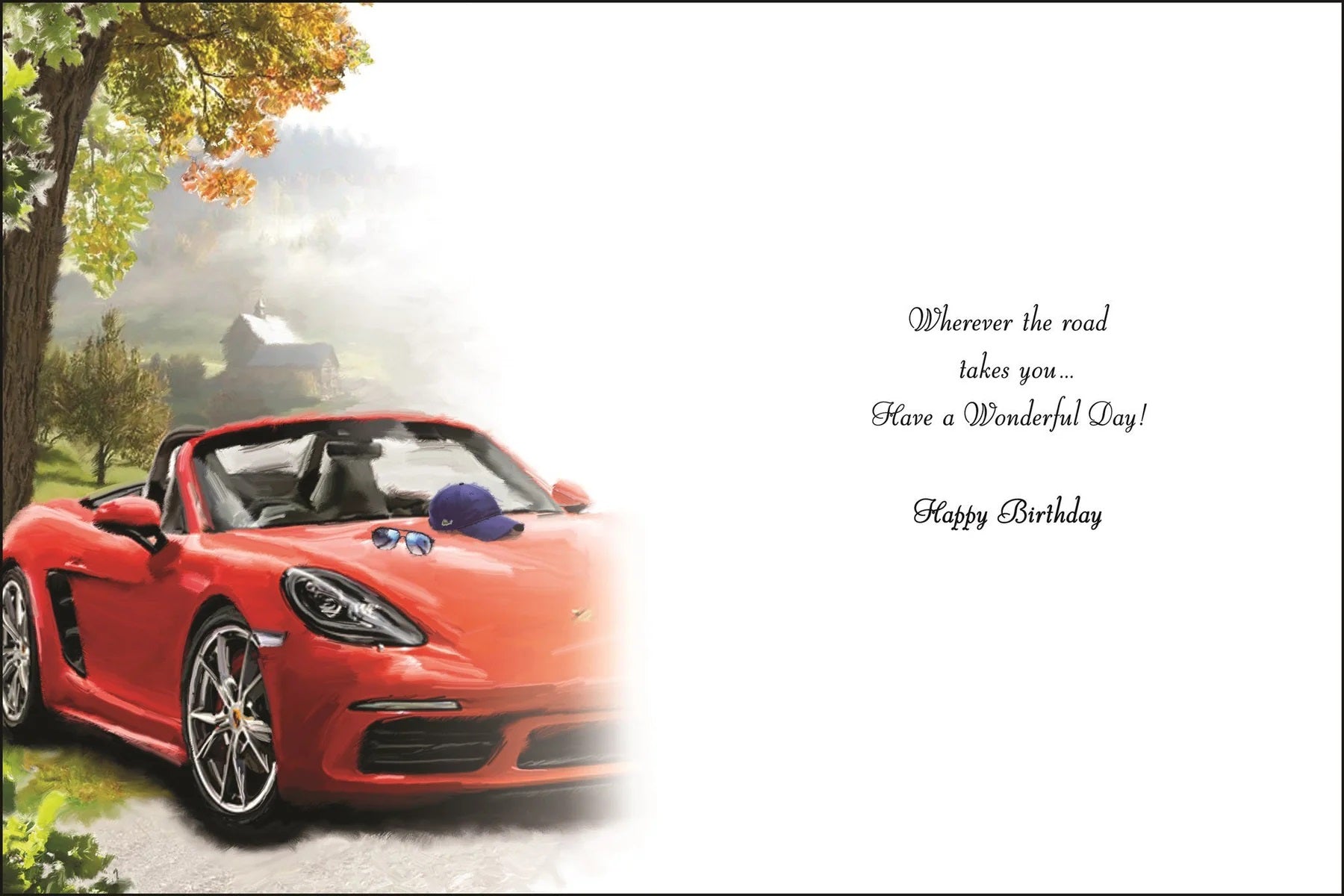 General Birthday Card - Red Car