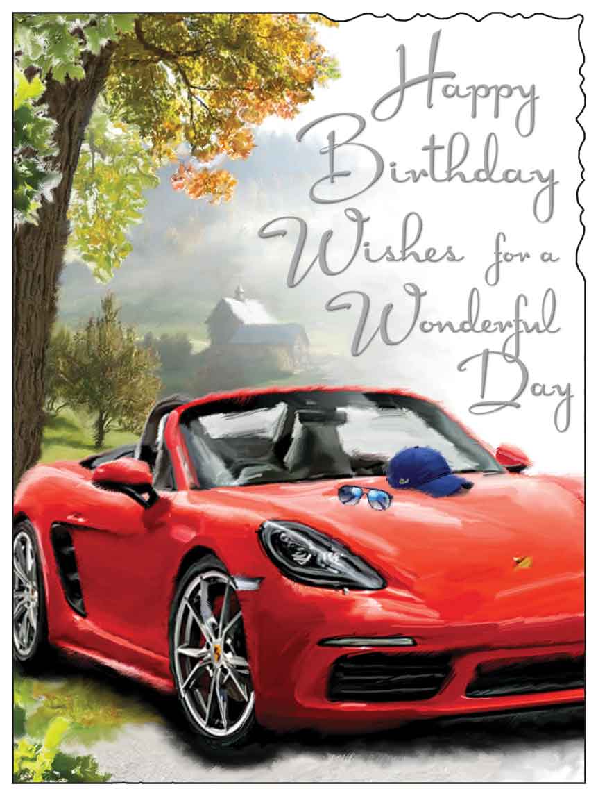 General Birthday Card - Red Car