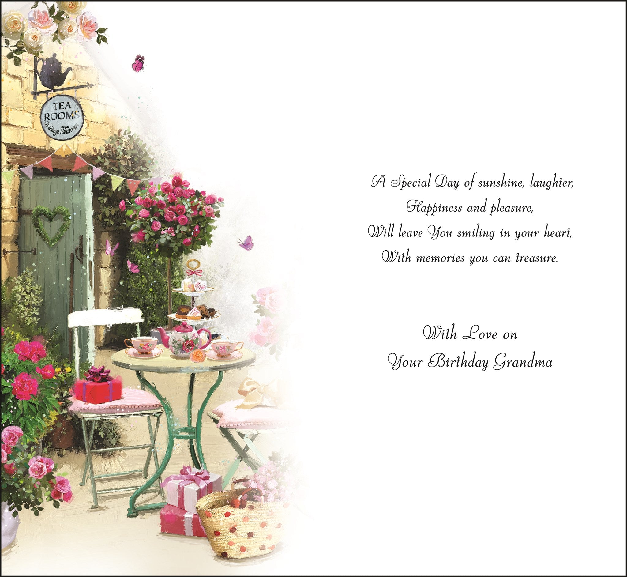 To a Special Grandma Birthday Card - Tea Room