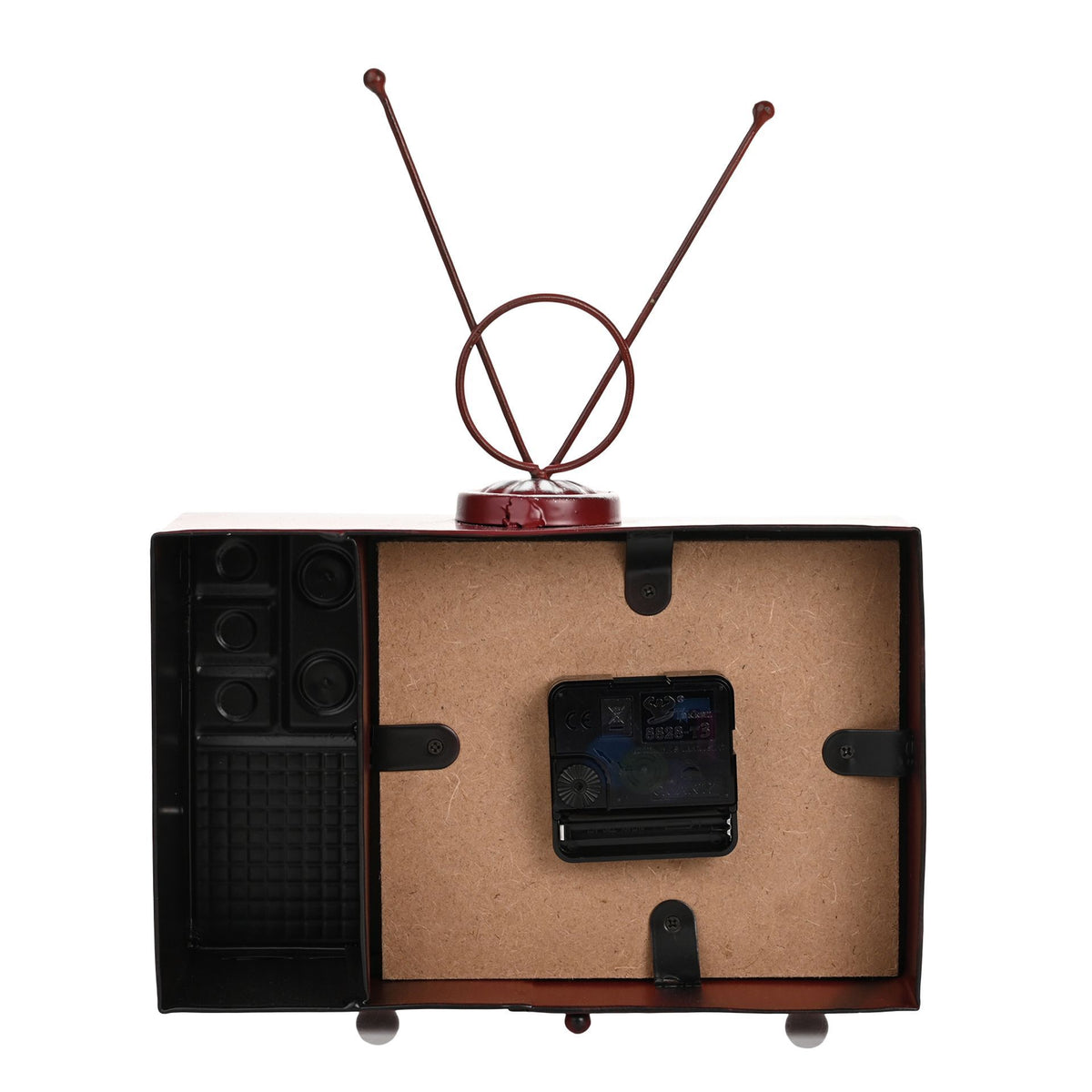 Hometime Metal Mantel Clock - Retro TV