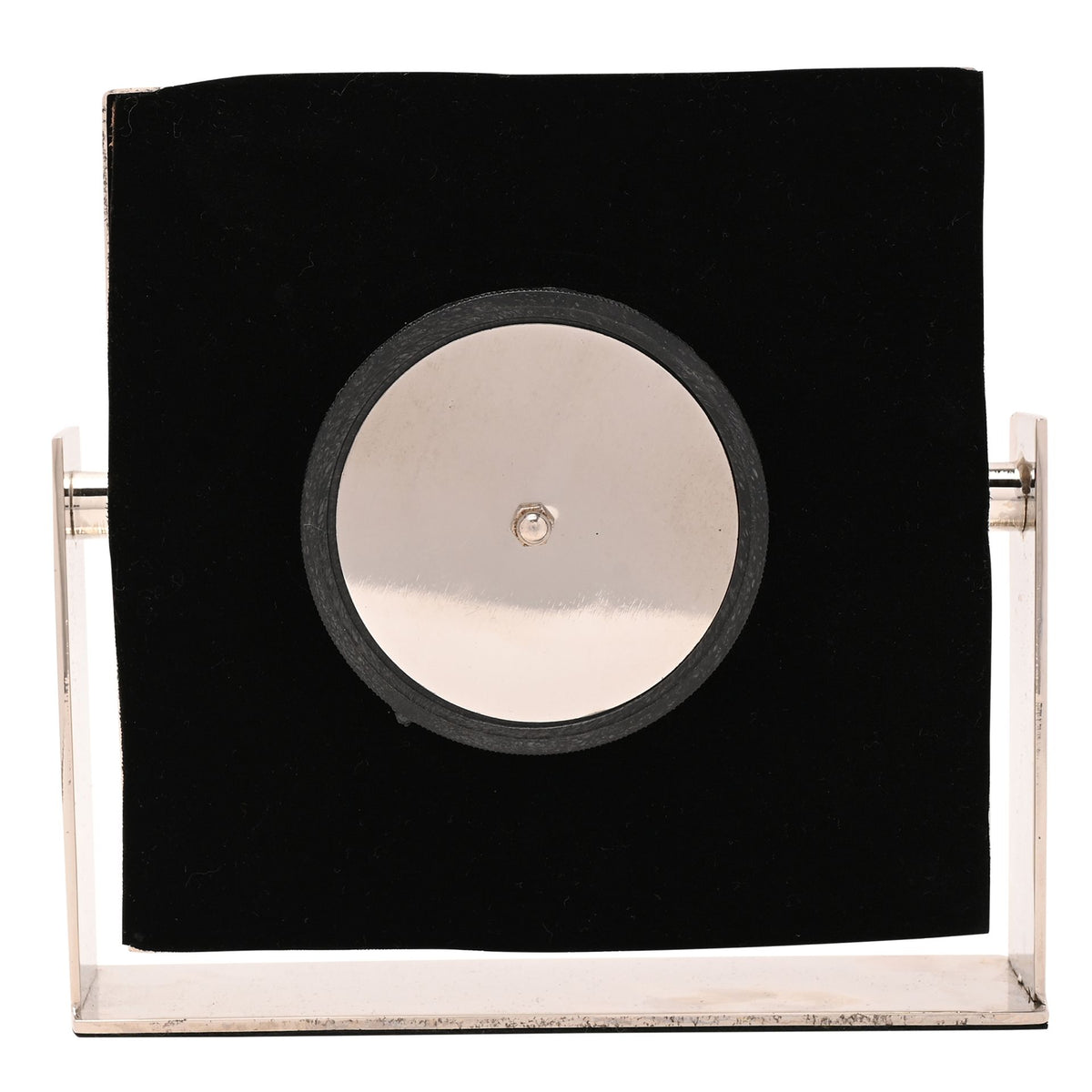 Wm.Widdop Silver Square Mantle Clock - 18cm