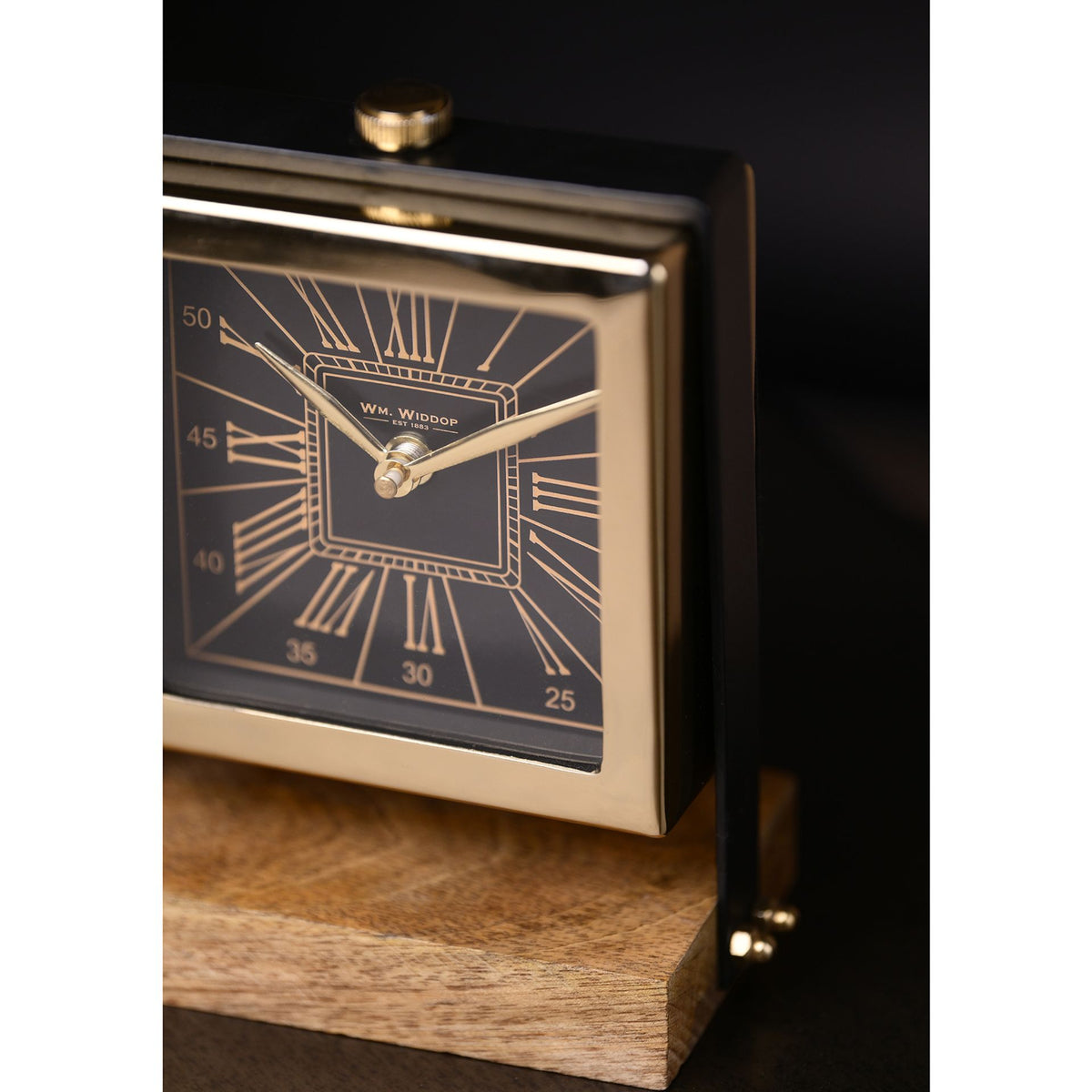 Wm.Widdop Table Clock On A Stand