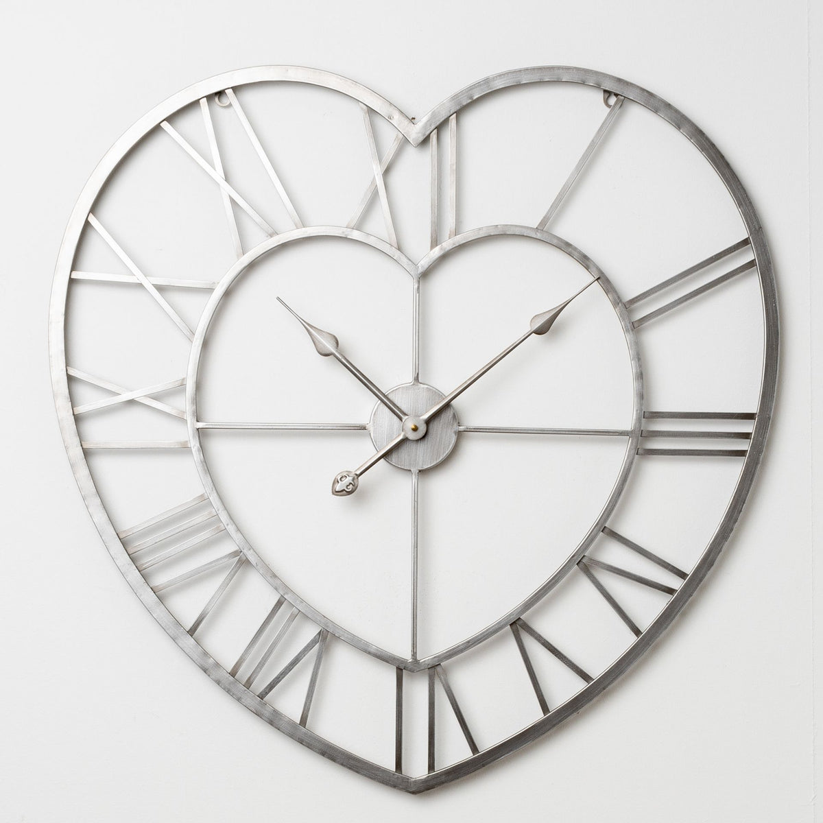 Hometime Metal Heart Shaped Wall Clock