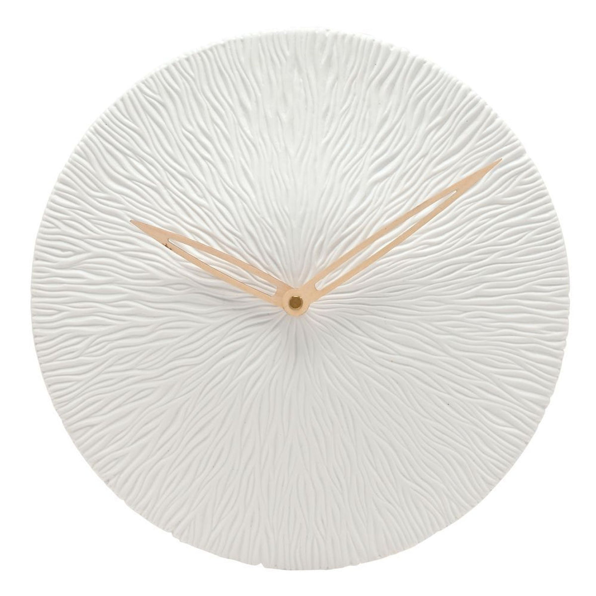Interval Porcelain White Wall Clock 35cm - Textured